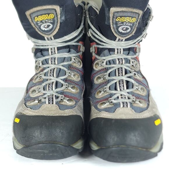 Asolo Men's Fugitive Gore-Tex US12 Black Gray Suede Waterproof Hiking Boots - Picture 4 of 16